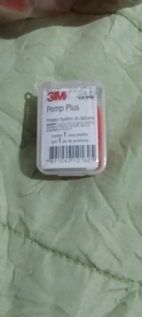 Protetor oricular com cordão laranja marca 3M com ventosa 46 unidades - Foto 2