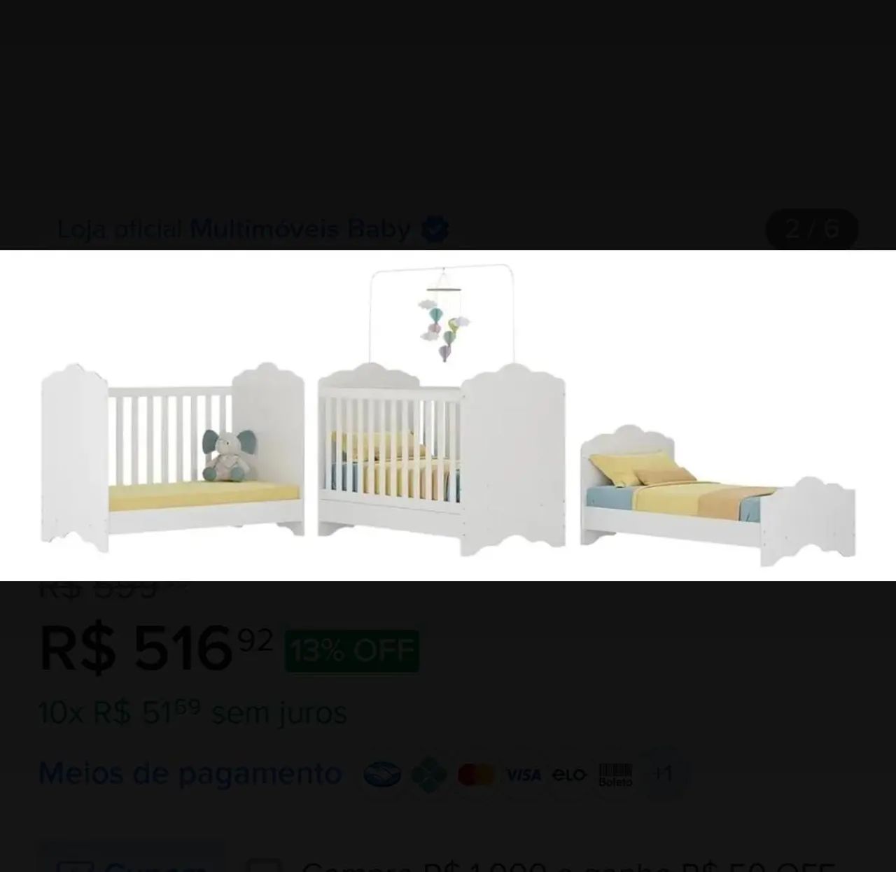 BERÇO MADEIRA 3 EM 1