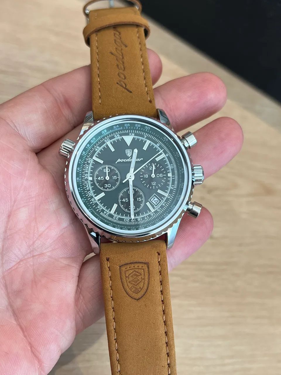 Relógio Poedagar Quartz (Novo) - Verde - Foto 4