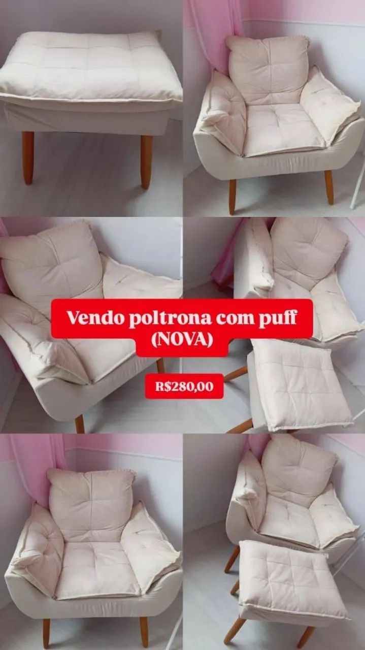 Poltrona com puff