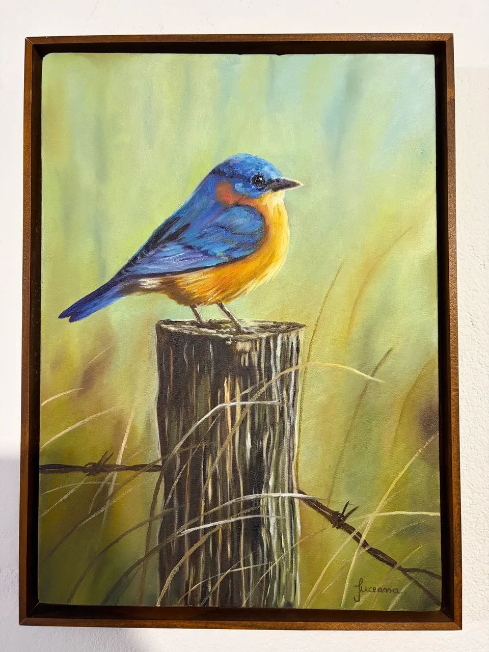 Pintura de tinta a óleo com moldura flutuante - Foto 2