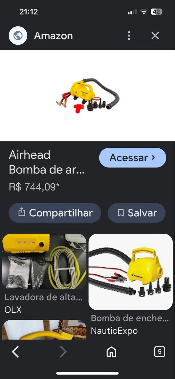 Bomba de ar elétrica  - Foto 5
