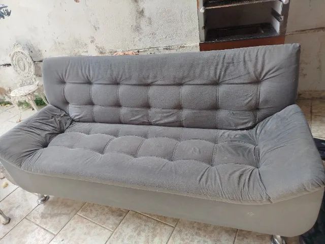 Sofá verde em suede - 4 lugares - Foto 2