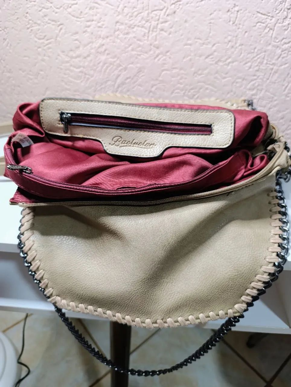 Bolsa marca Baolualan original em couro - Foto 4