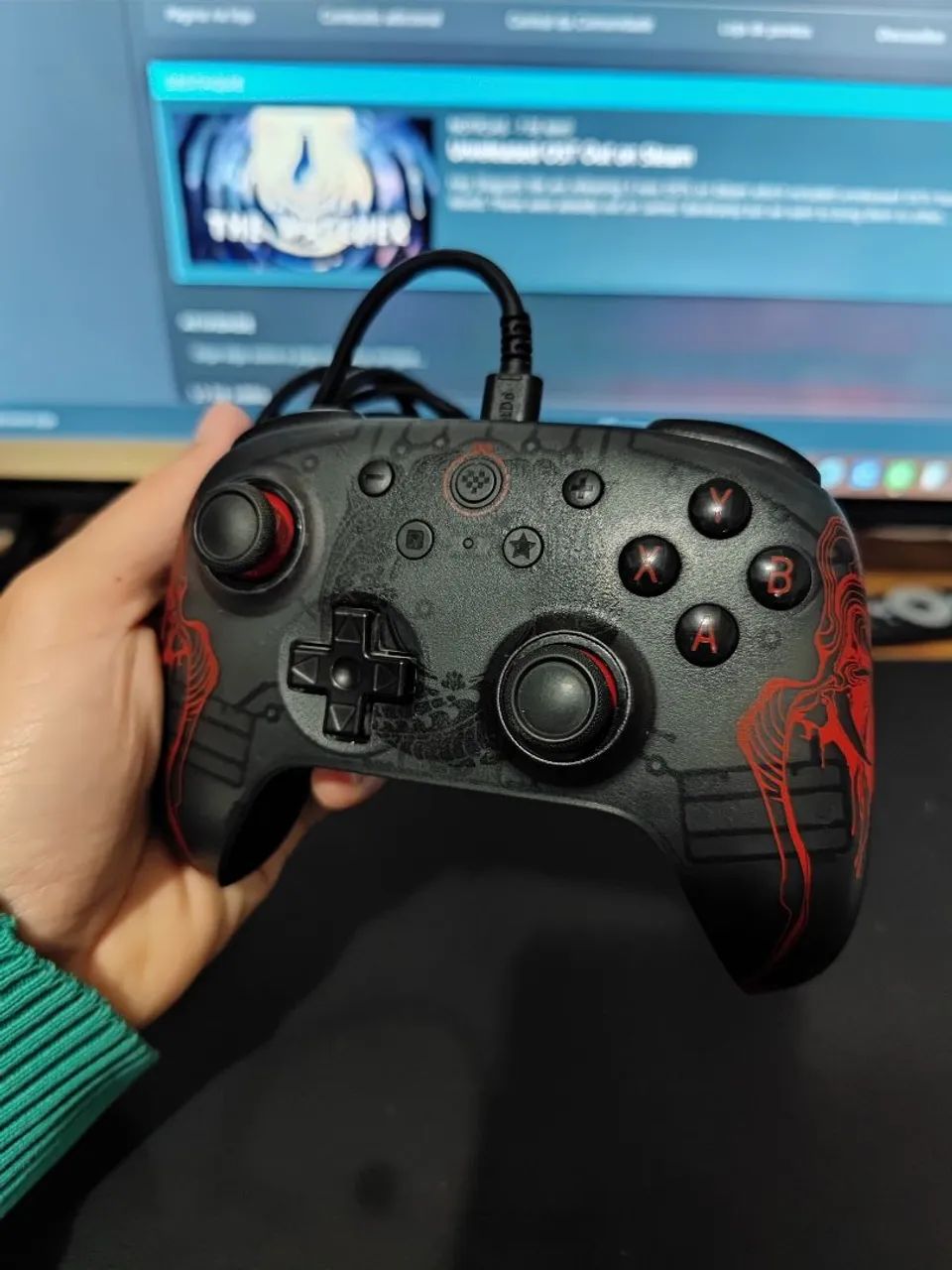 8bitdo ultimate 2c black myth wukong com fio - Foto 3