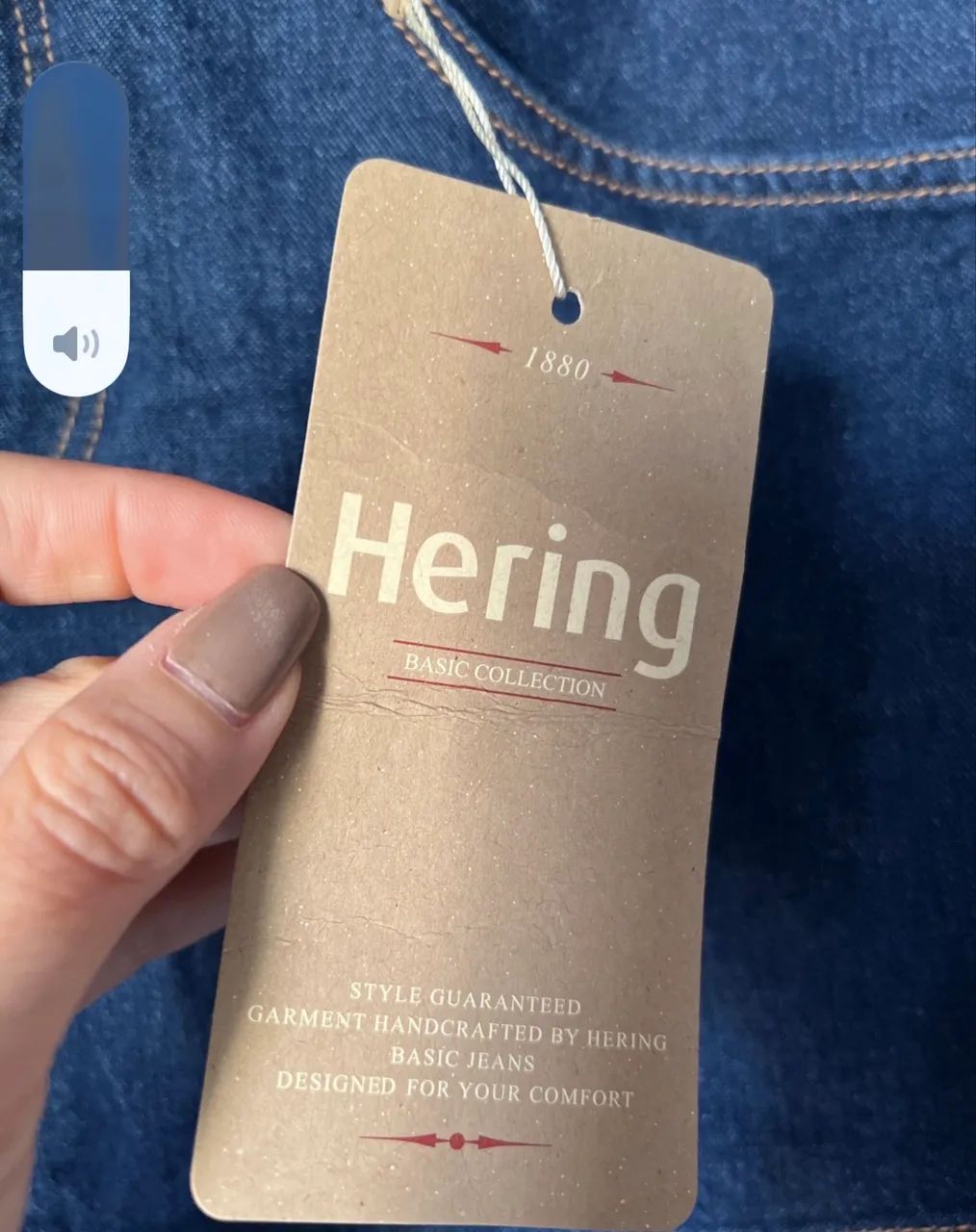 mini saia jeans hering azul escura 38 - Foto 3