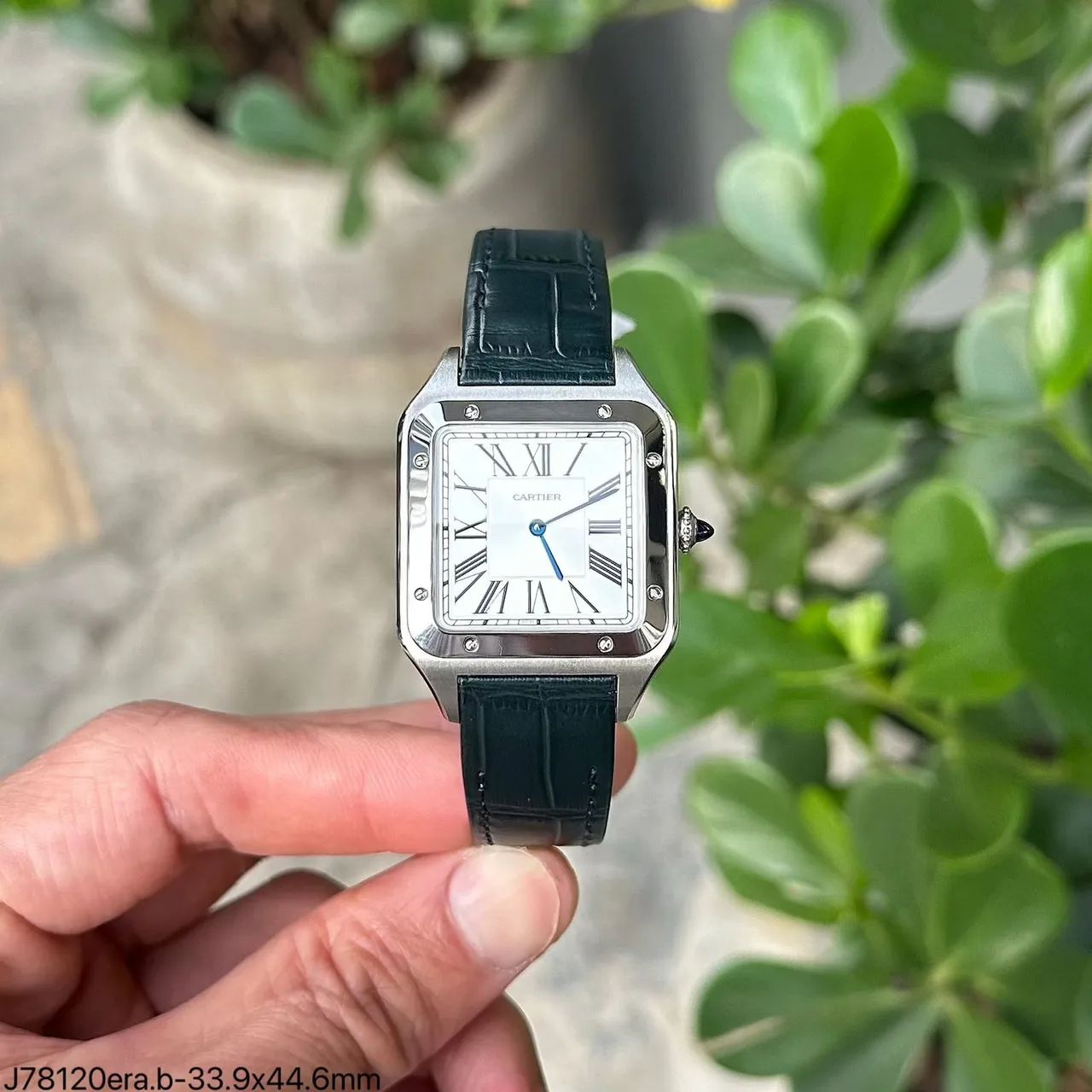 CARTIER SANTOS/ COURO/ AZUL/ SC