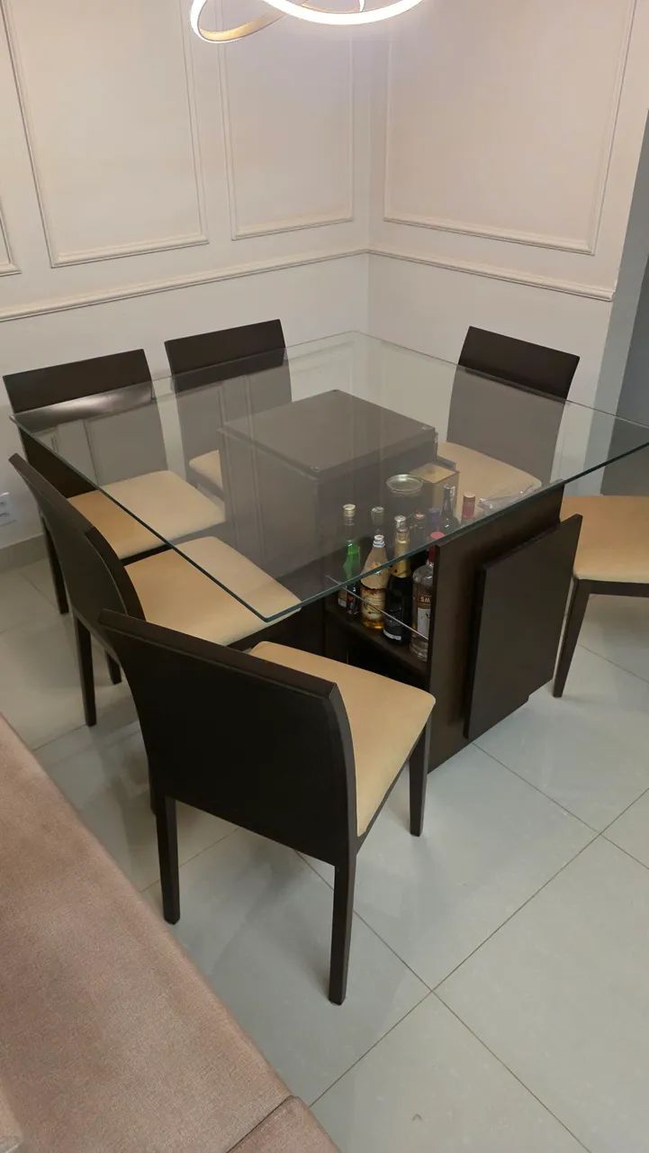 Mesa tipo bar Prima Linea com 6 cadeiras - Foto 4