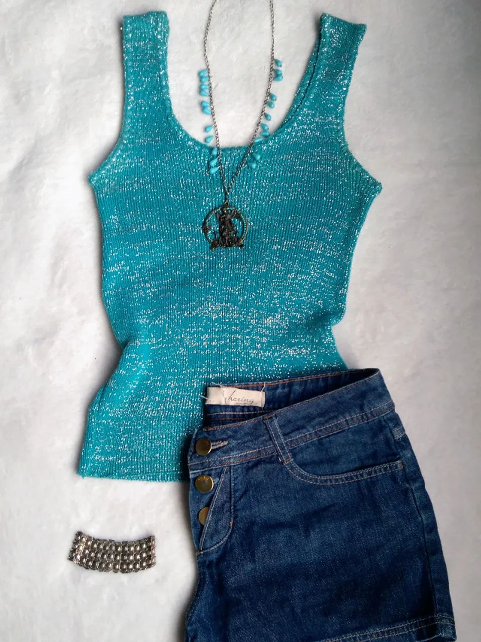 Blusinha tricô fino com lurex