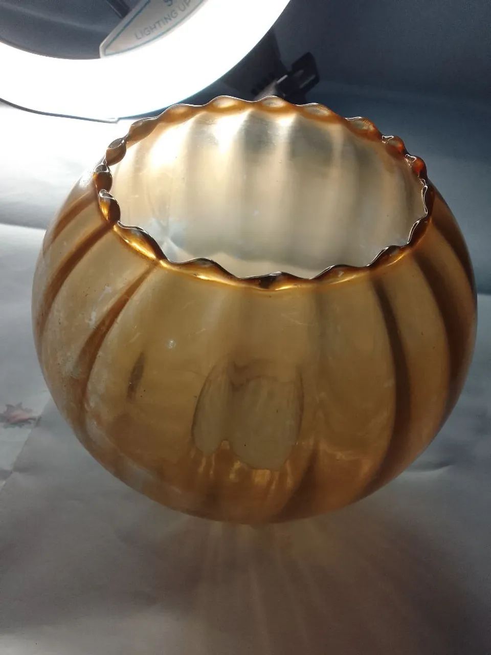 Cúpula de vidro redonda para abajur  vidro tipo tulipa - Foto 2