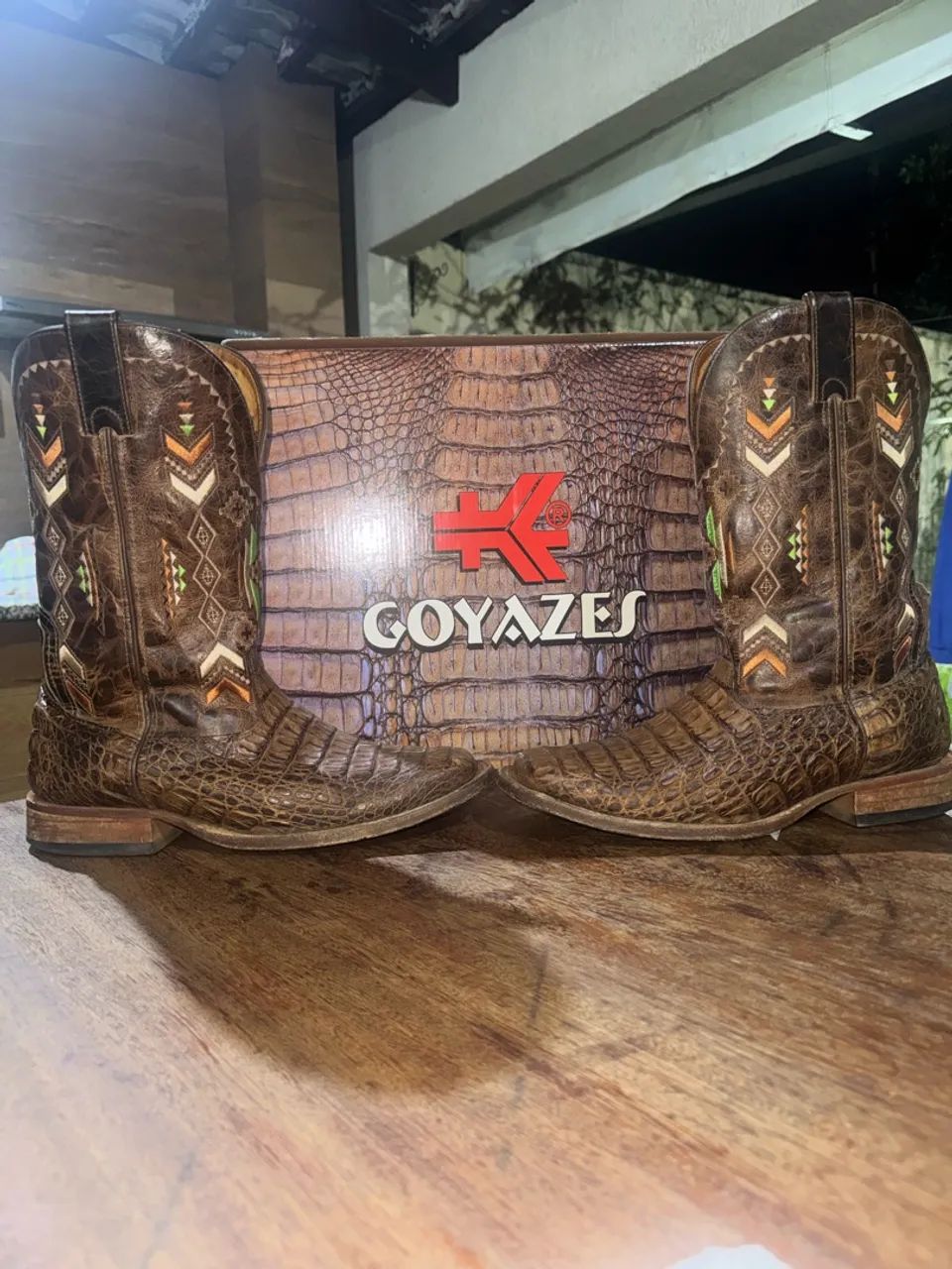 Bota Goyazes de Couro de Jacaré 41  - Foto 4