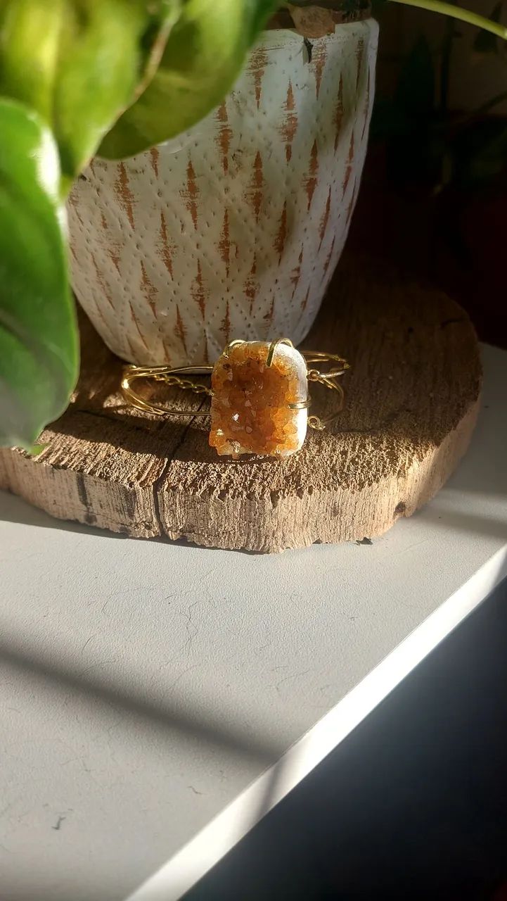 Bracelete drusa de citrino 