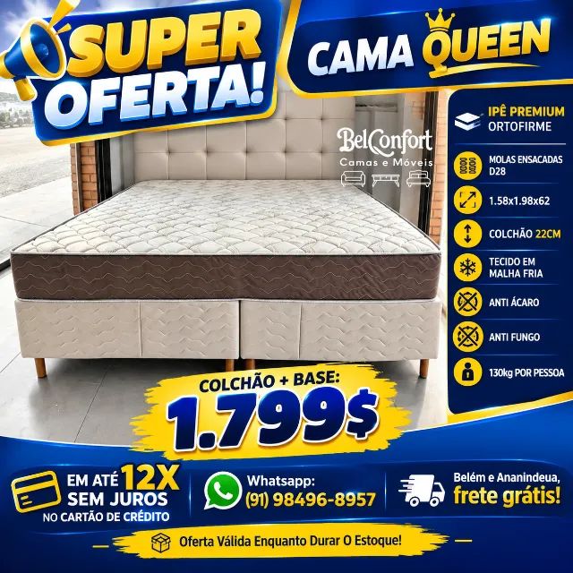 CAMA QUEEN MOLAS ENSACADAS OFERTA 