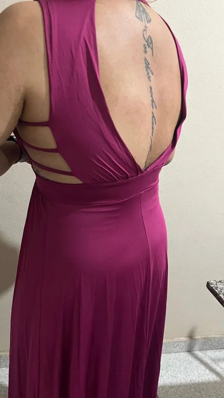 Vestido cor fucsá  - Foto 2