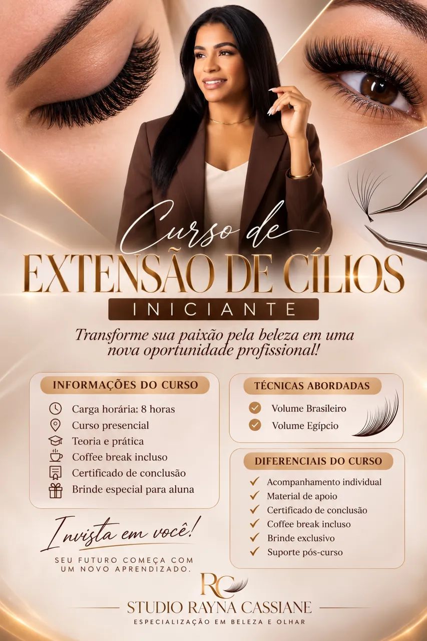 Curso extensão de cílios iniciante 