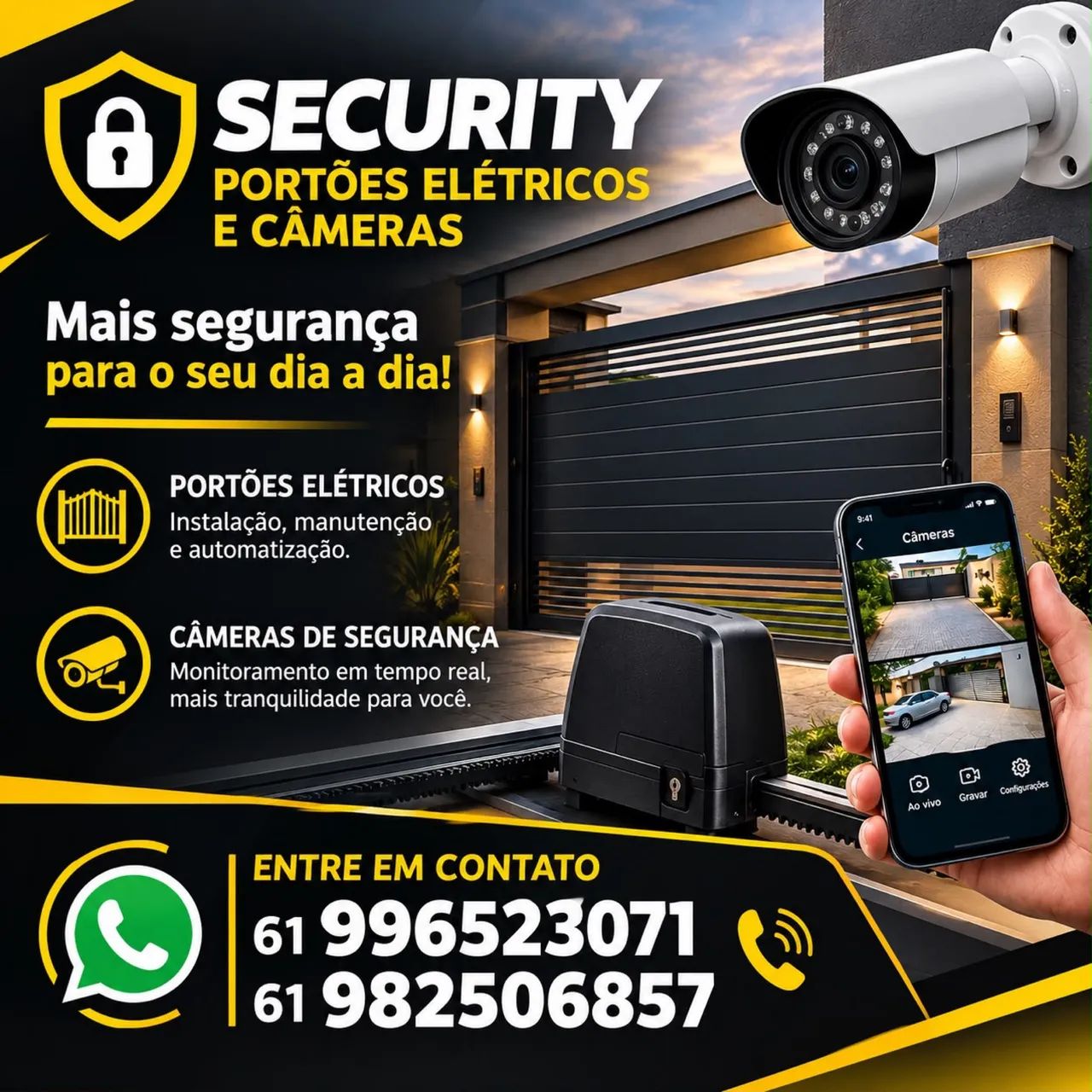 Instalação e Manutenção de Câmeras e Portões Automáticos