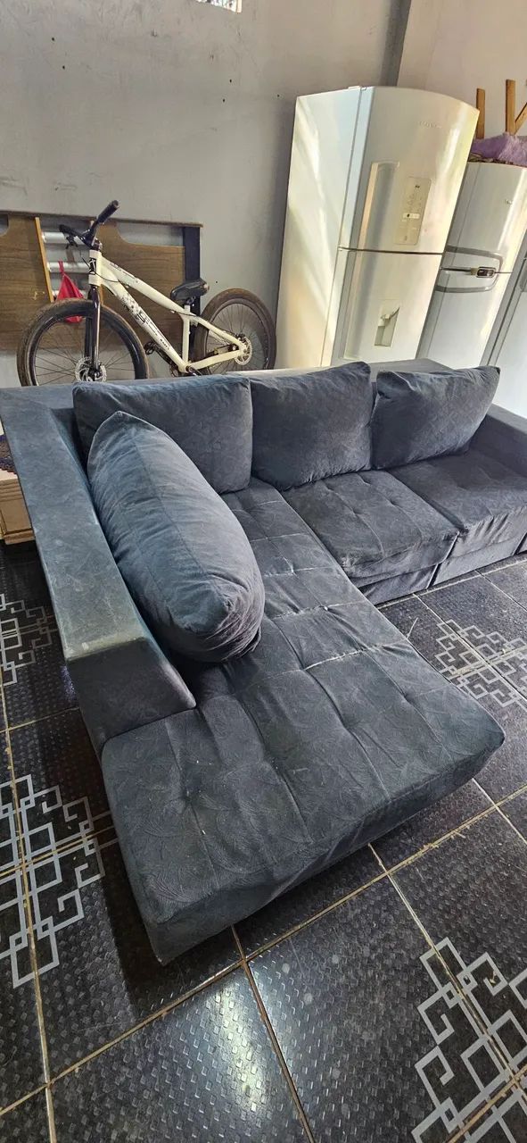 sofa de canto com chaise acento retrátil usados ( ENTREGA GRÁTIS ) - Foto 2
