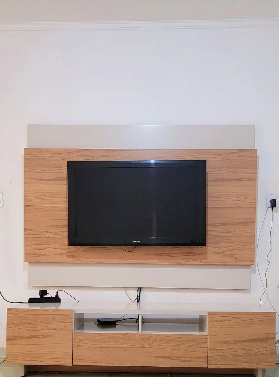 Rack com painel led para TV até 75 polegadas