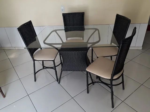 CONJUNTO DE JANTAR FORTALEZA CADEIRAS BAIXA/FERRO