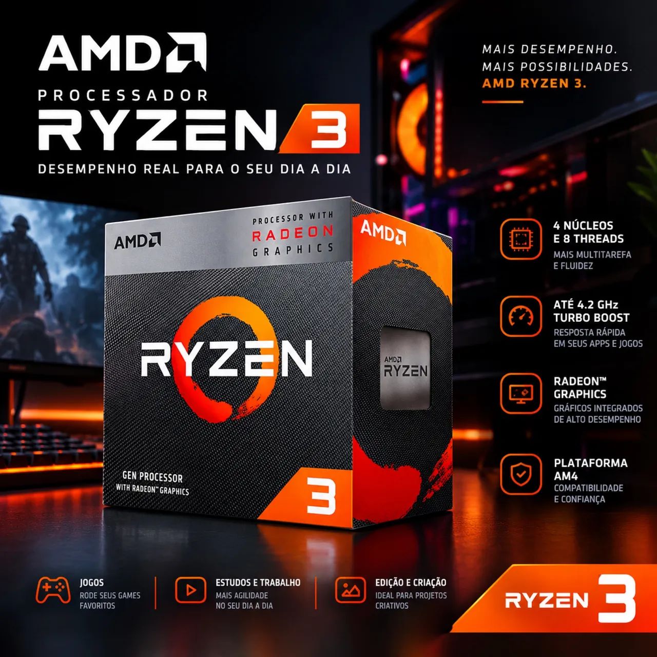 Processador Ryzen 3 3200G 