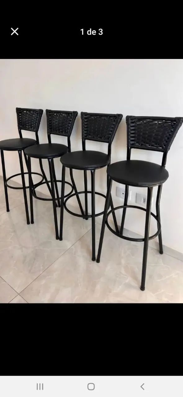 Kit 4 cadeiras altas  590