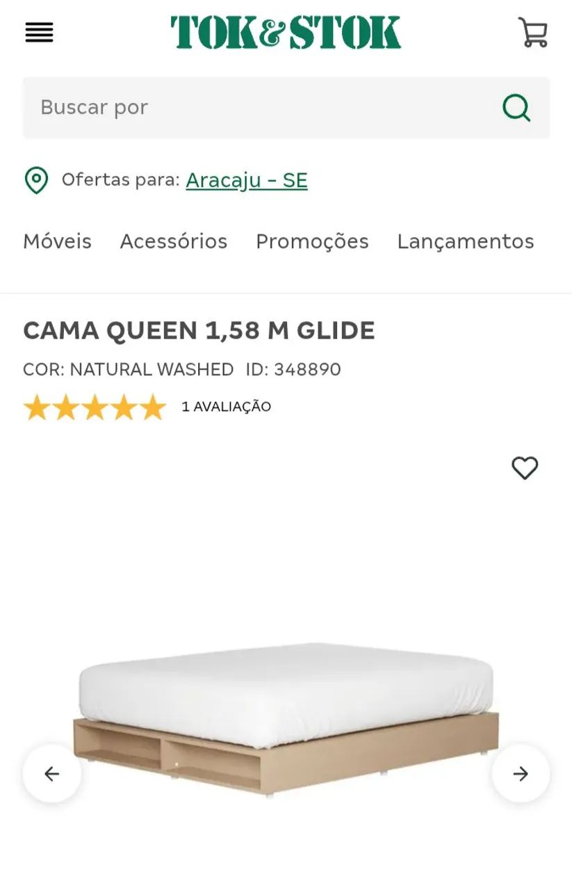 CAMA QUEEN 1,58 M GLIDE TOK & STOK