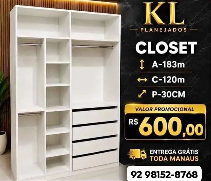 Closet Modelos Novos com preço imperdível  - Foto 2