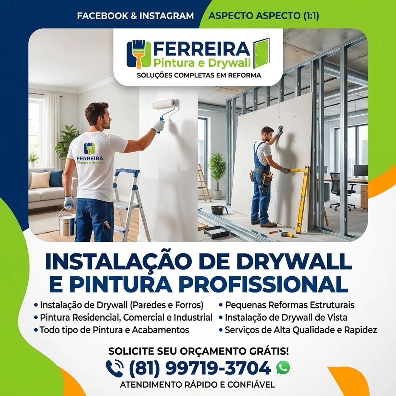 Pintura e drywall 