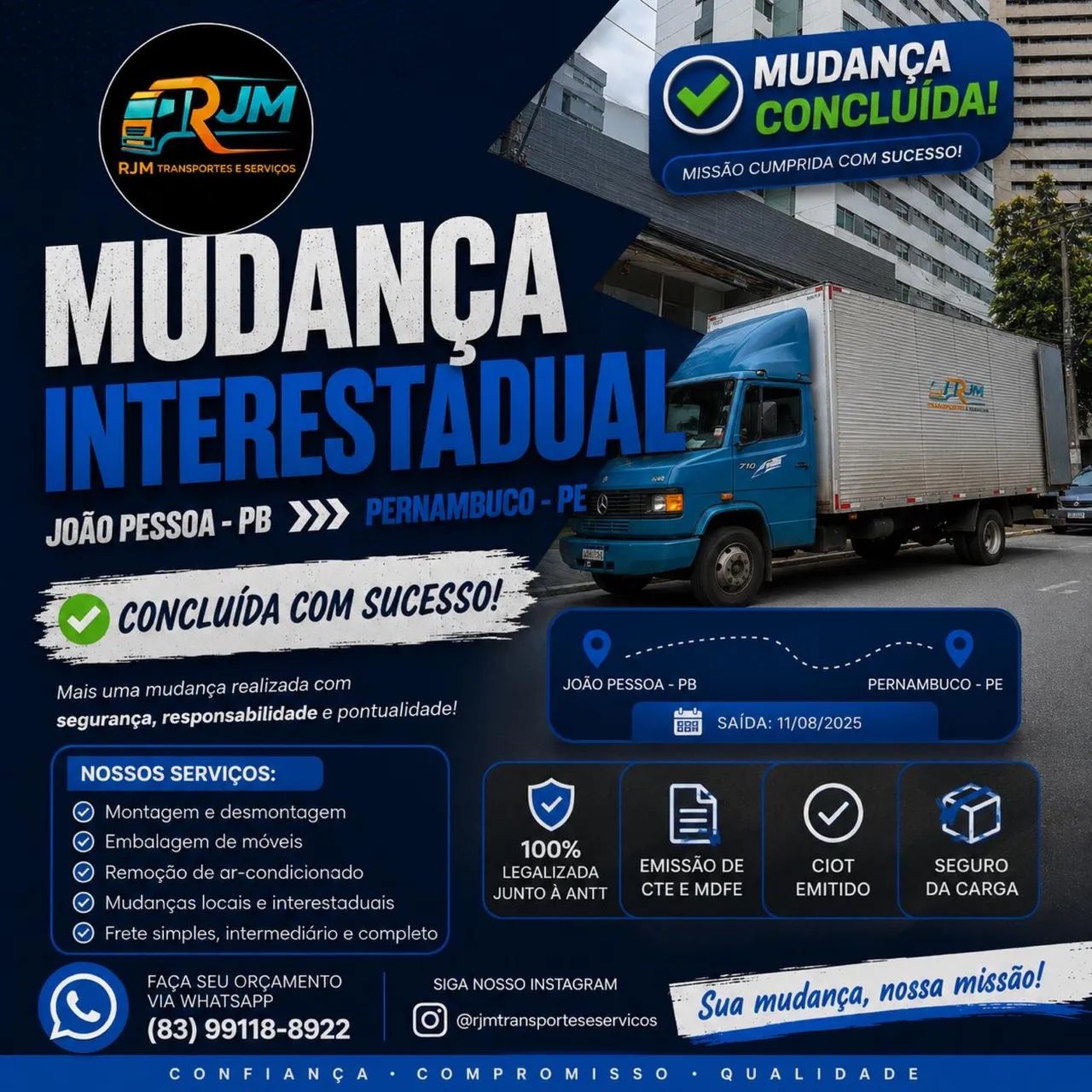 Fretes e mudanças de qualidade