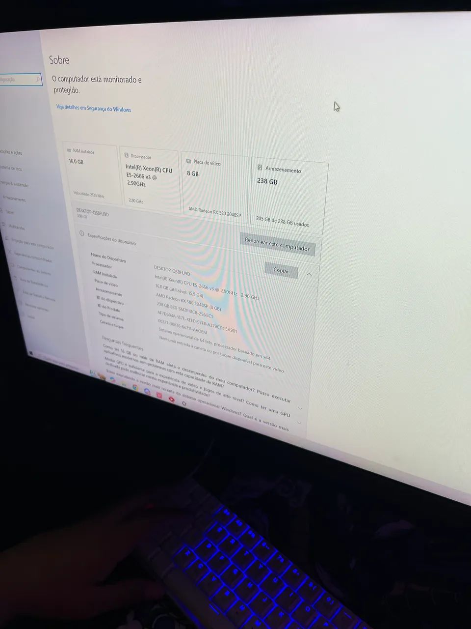 Cpu PC gamer de entrada, 16gb, rx 550 4gb "2000,00" - Foto 3