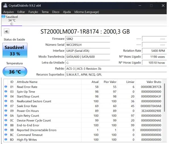 HD 2 TB SATA SEAGATE notebook  - Foto 3