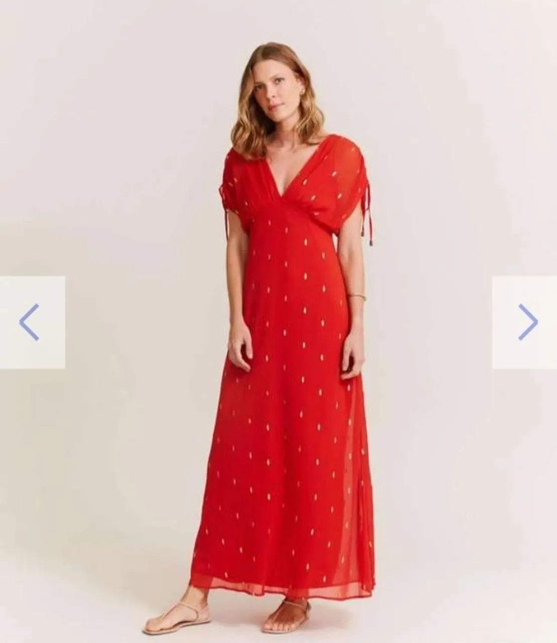 Vestido Longo Foil Vermelho Zinzane M 