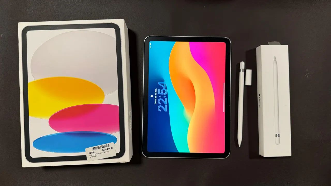 iPad 10, 64gb, com Apple Pencil e caixa - Foto 2