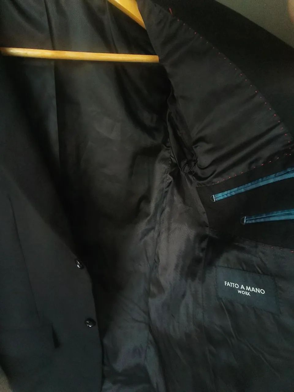 TERNO PALETO COM CALÇA PRETO FATTO A MANO - Foto 2