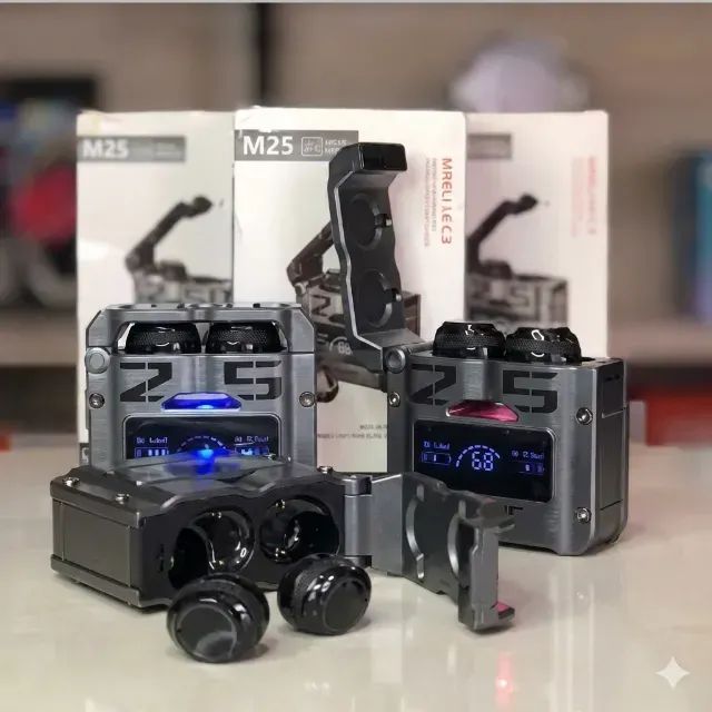 FONE BLUETOOTH GAMER M25 TWS - COM POWER BANK E PROVA D AGUA - Foto 2