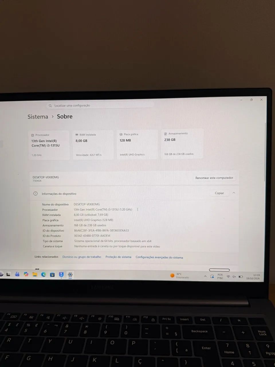 Notebook Samsung Book 4 sem detalhes  - Foto 3