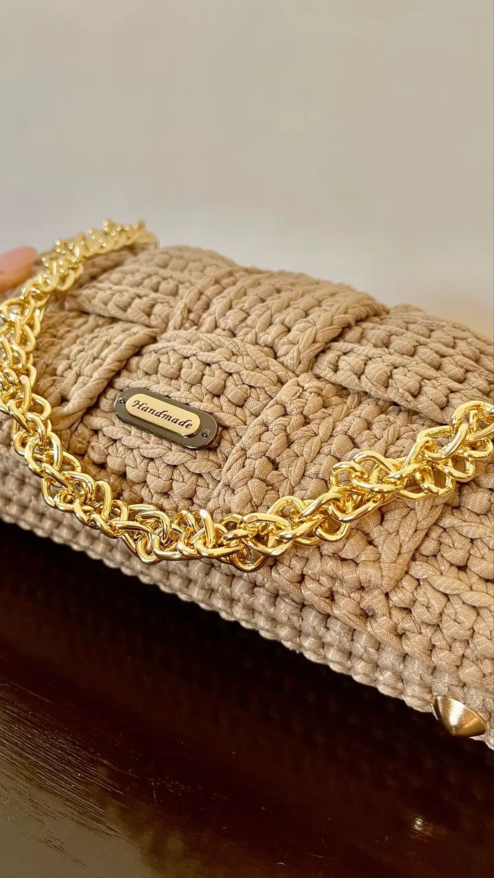 Bolsa de crochê de luxo sob encomenda - Foto 5
