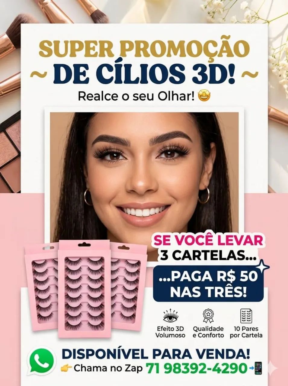 Cílios postiço de luxo volumoso 