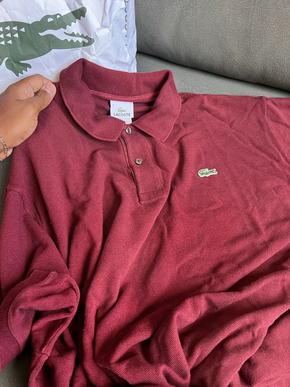 Camisa Lacoste Vinho - Foto 5