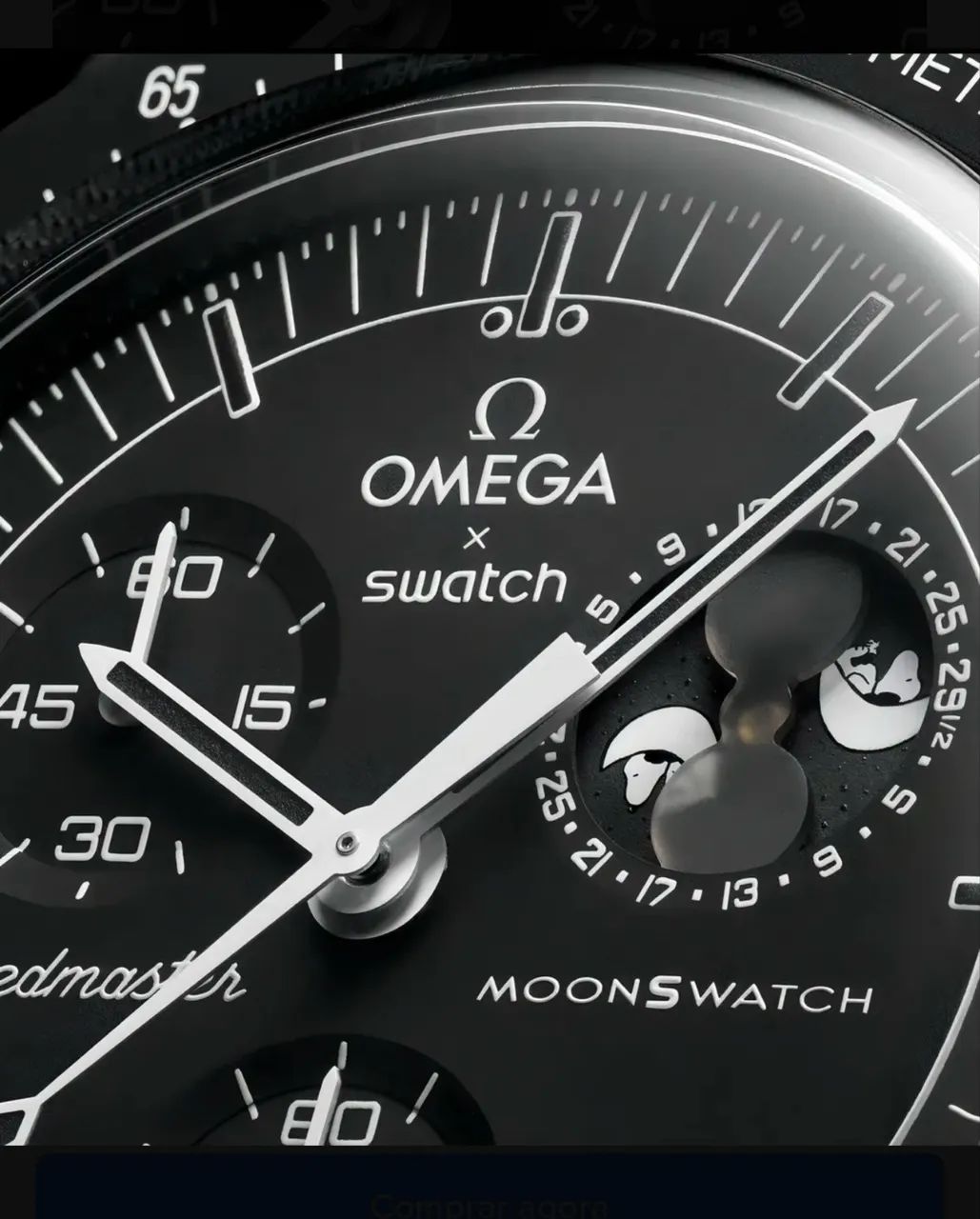 OMEGA x SWATCH MoonSwatch "New Moon" (Snoopy Preto) - Foto 5