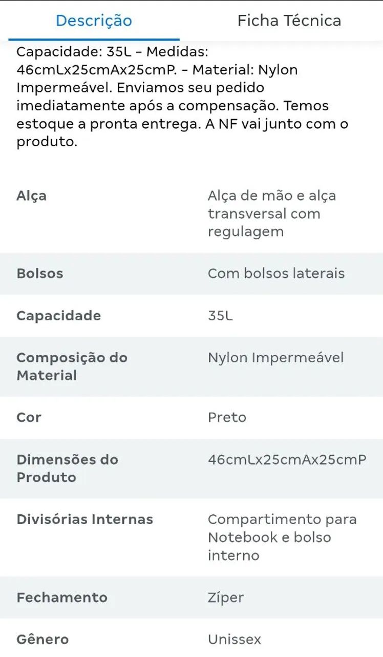 Bolsa Mochila para viagem  - Foto 2