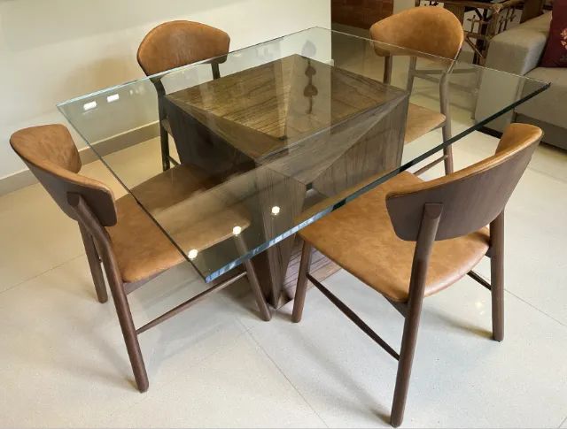 Mesa de jantar quadrada de alto padrão - OPORTUNIDADE - Foto 5