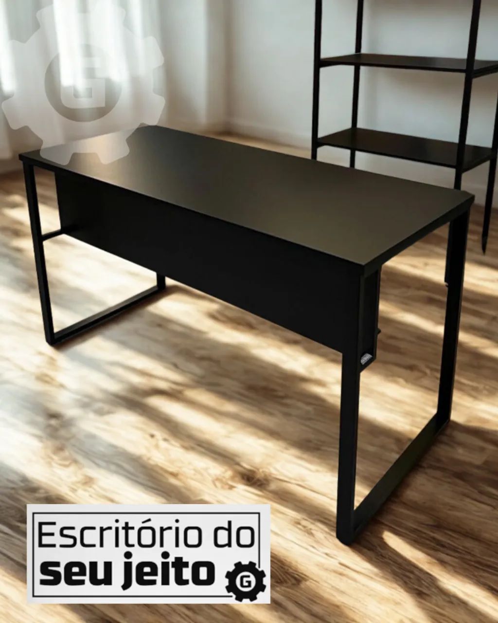 Escrivaninha Industrial Reforçada 1,1m NOVA Mesa Multiuso Computador Notebook Escritório - Foto 4