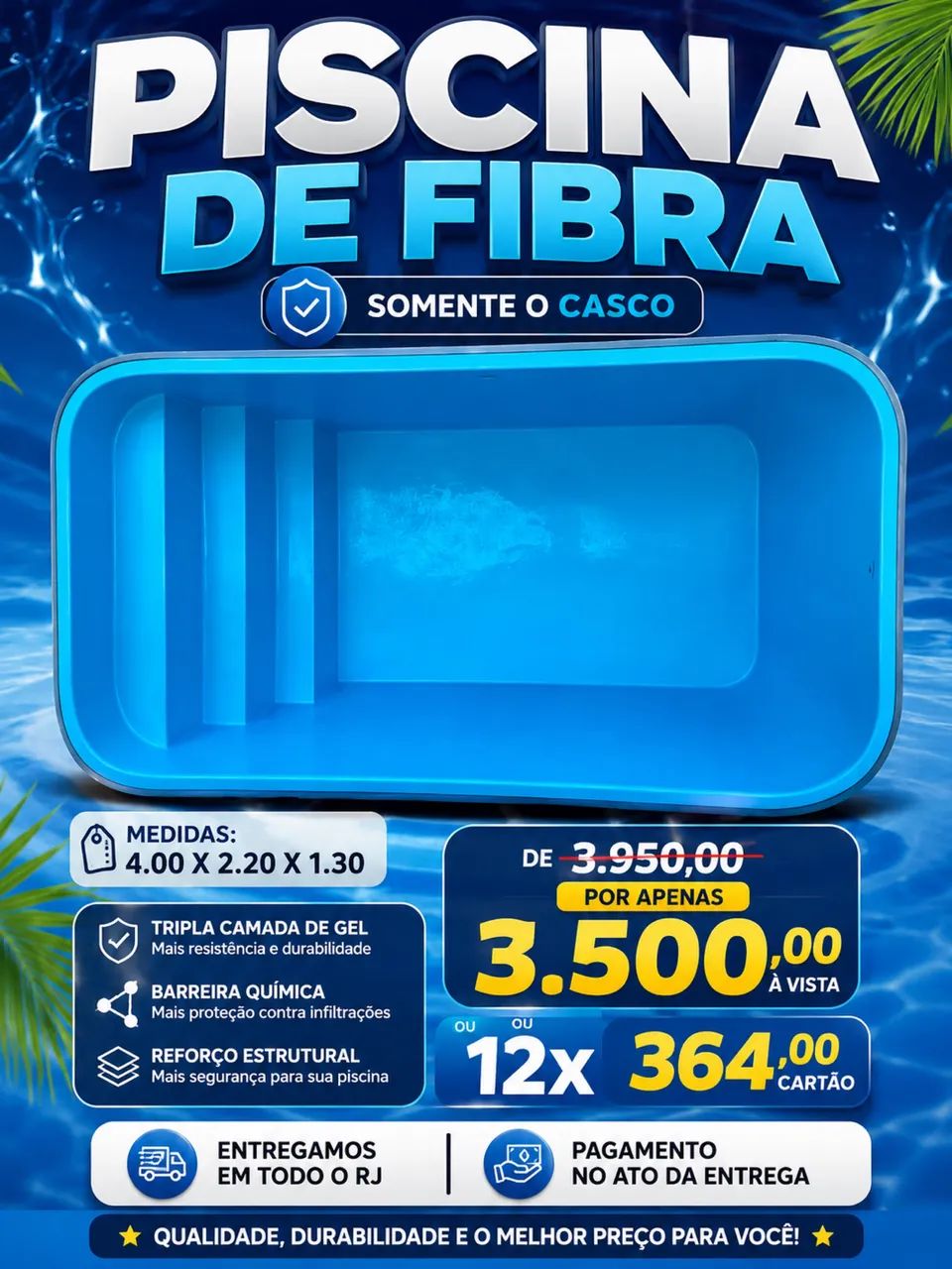 Piscina de fibra 