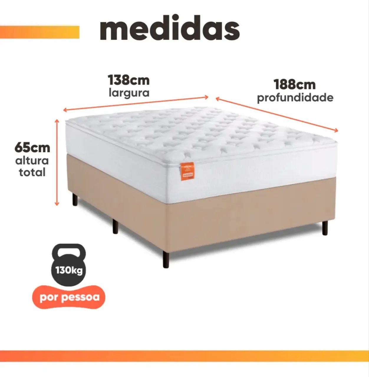 Cama de casal - colchão + box - Foto 2