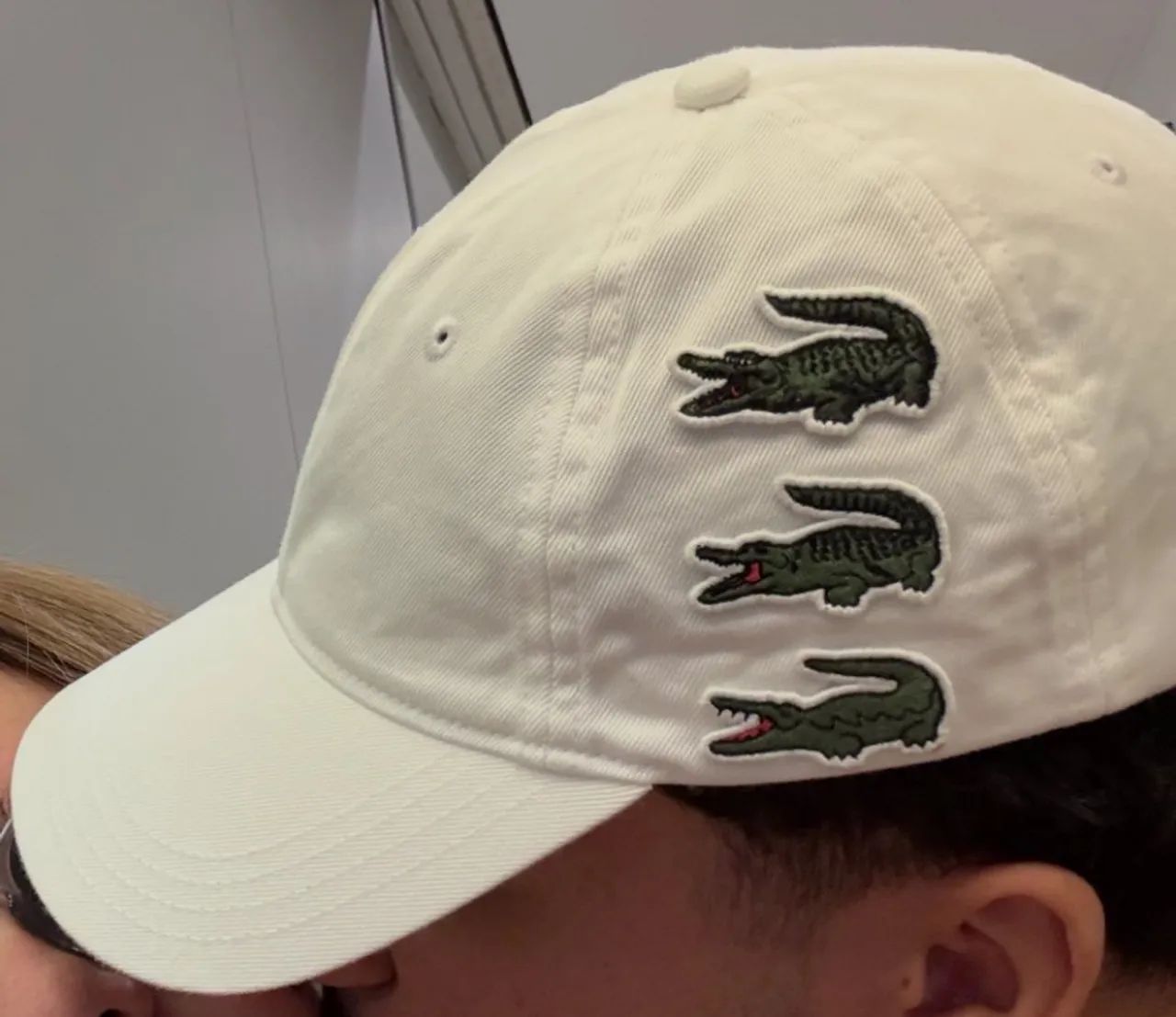 Boné Lacoste Triple Croc Branco Original  - Foto 3
