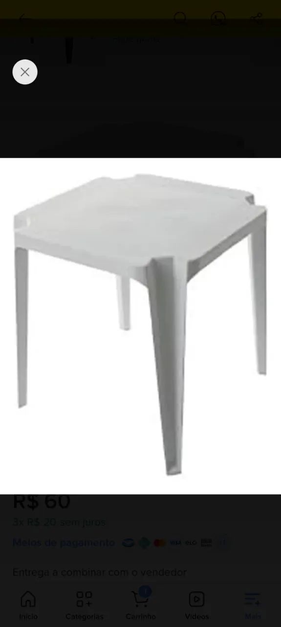 Mesa de plástico 
