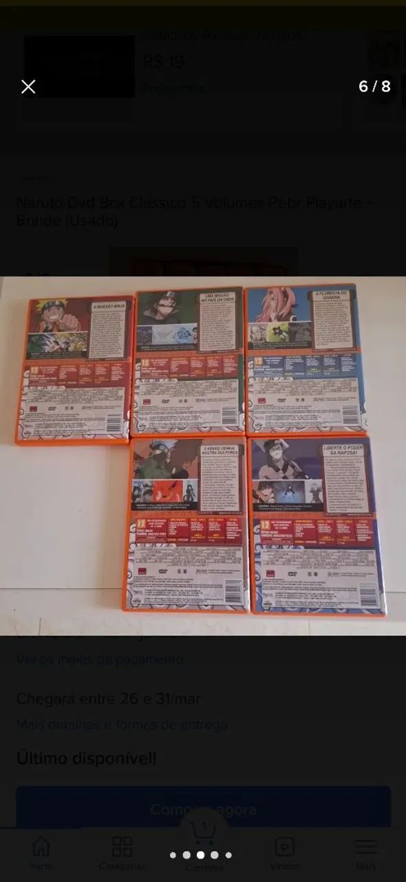 Naruto clássico Box 01 DVD - Foto 5
