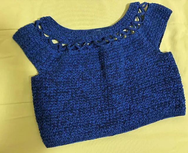 Blusa trico azul royal P - Foto 2