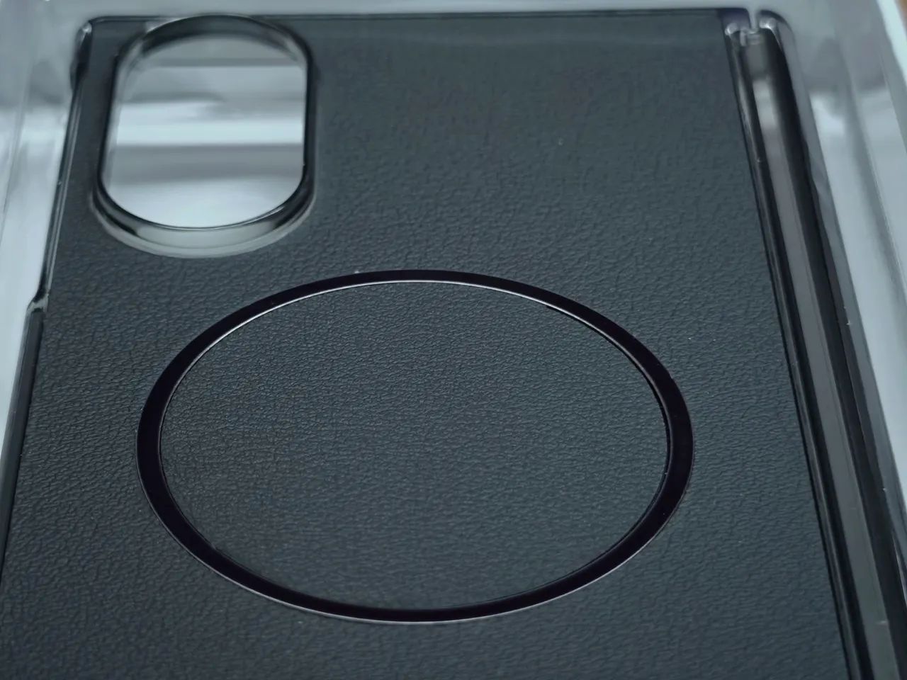 Case para Z Fold8 Couro Preto - Foto 3